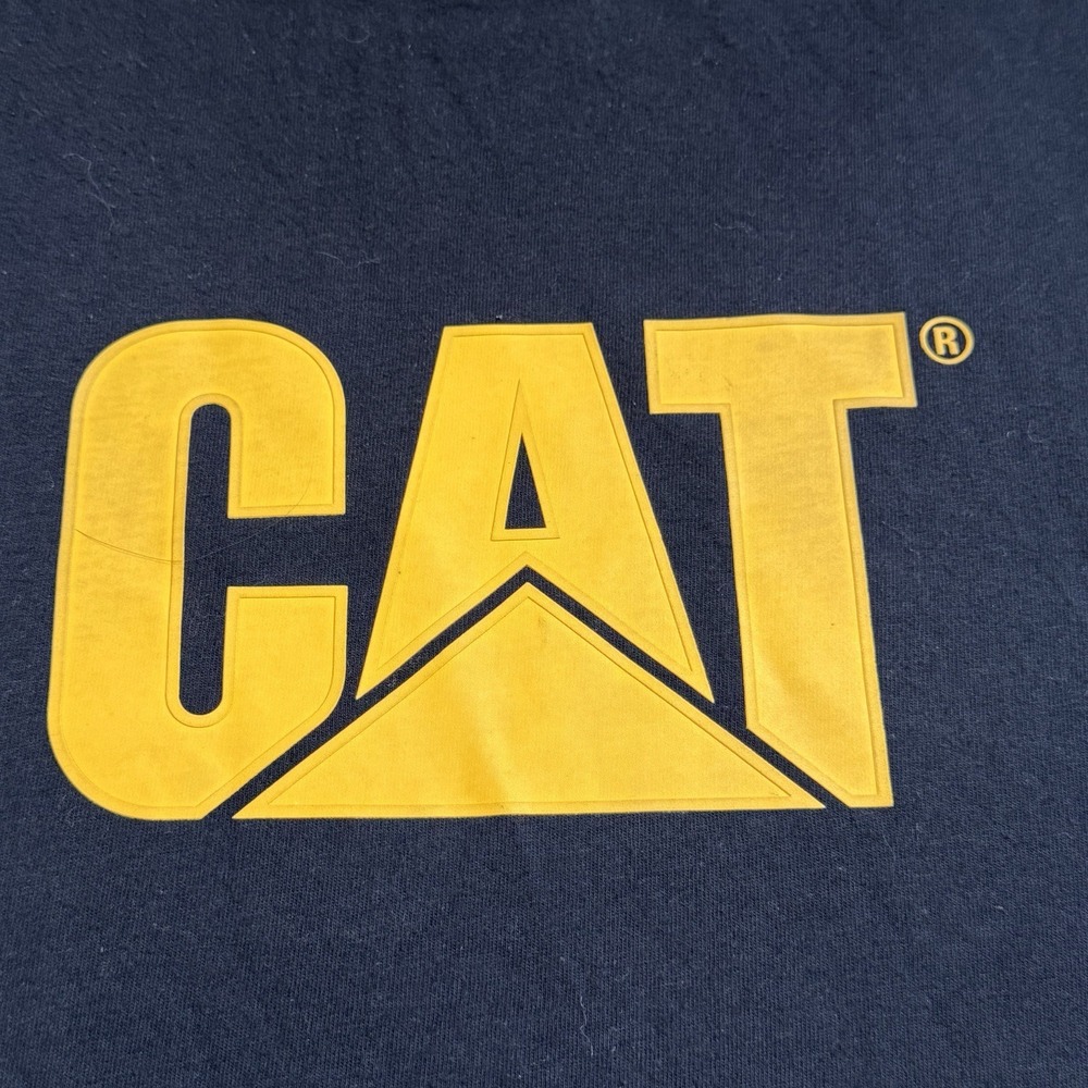 CAT Caterpillar T Shirt Mens XL Logo Graphic Cotton Black Solid. English. SEO. - Picture 5 of 9